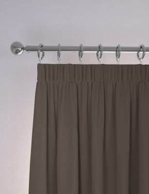 

M&S Collection Velvet Pencil Pleat Thermal Curtains - Latte, Latte