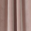 Velvet Pencil Pleat Thermal Curtains - softpink