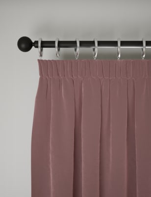 

M&S Collection Samtvorhänge mit Bleistiftfalten und Thermo-Eigenschaften - Mauve, Mauve