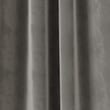 Velvet Pencil Pleat Thermal Curtains - grey