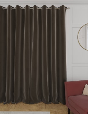 

M&S Collection Velvet Eyelet Thermal Curtains - Latte, Latte