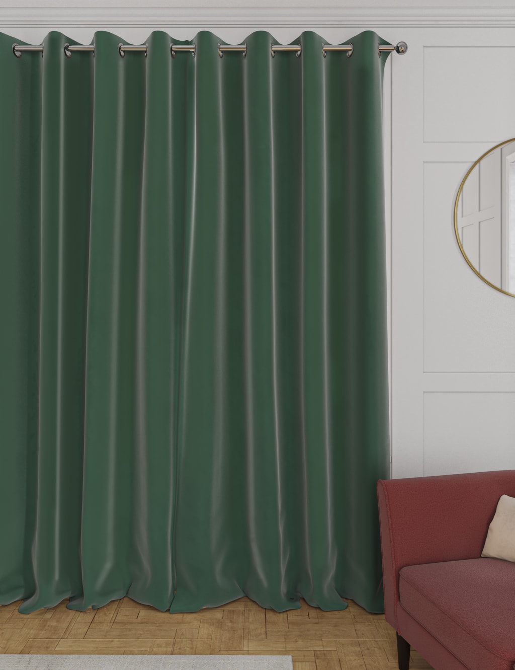 Velvet Eyelet Thermal Curtains image 3