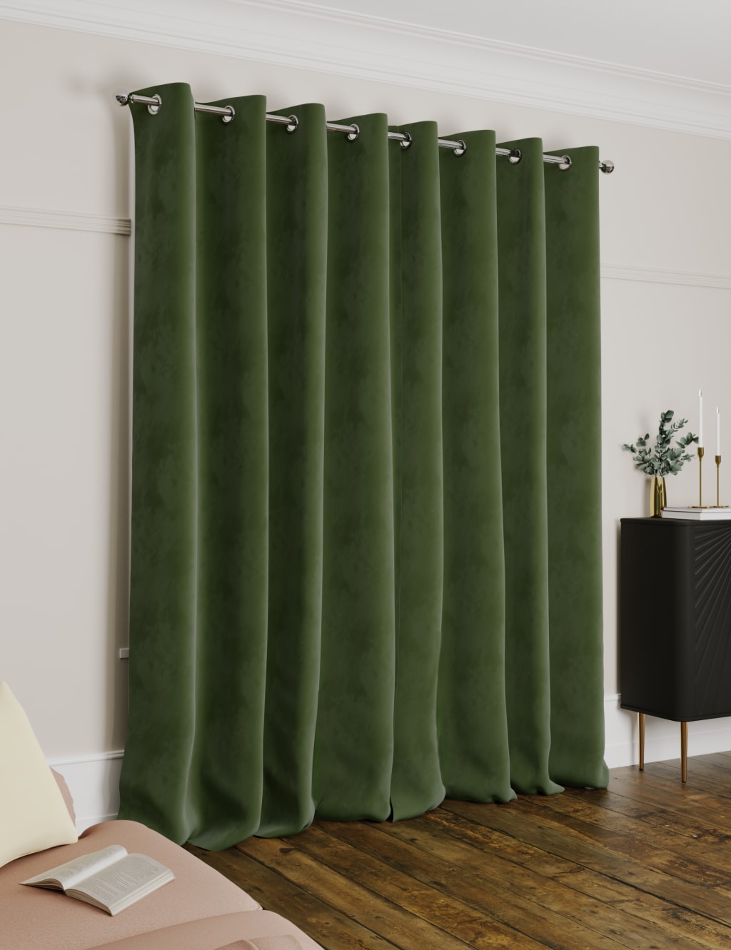 Velvet Eyelet Thermal Curtains image 3