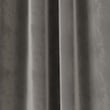 Velvet Eyelet Thermal Curtains - grey