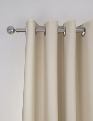 M&S Faux Silk Eyelet Blackout Curtains - NAR72 - Champagne, Champagne,Duck Egg,Soft Pink