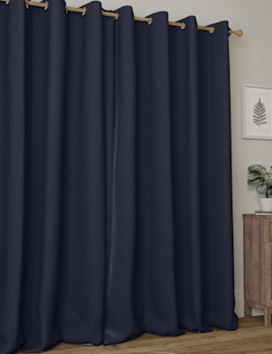 

M&S Collection Brushed Eyelet Blackout Thermal Curtains - Navy, Navy