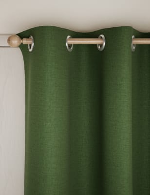 Brushed Eyelet Blackout Temperature Smart Curtains