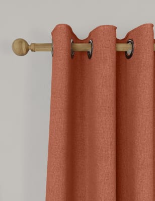 

M&S Collection Brushed Eyelet Blackout Thermal Curtains - Terracotta, Terracotta