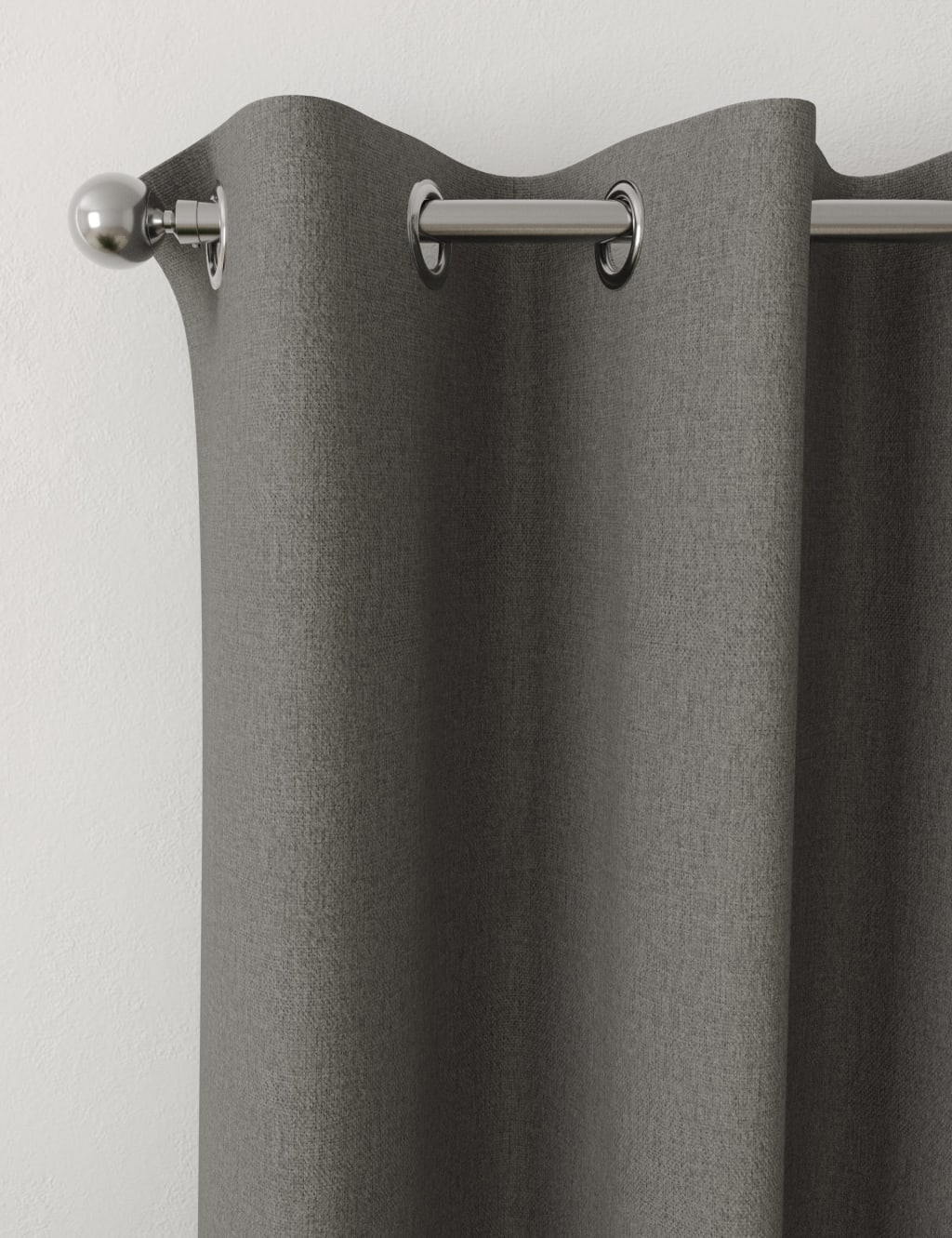 Brushed Eyelet Blackout Thermal Curtains image 2