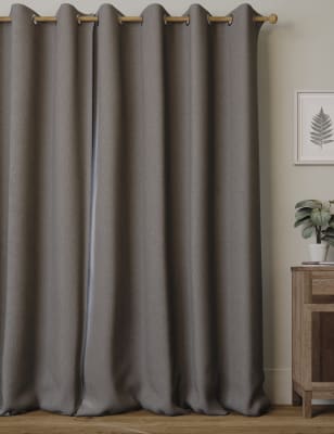 Brushed Eyelet Blackout Thermal Curtains