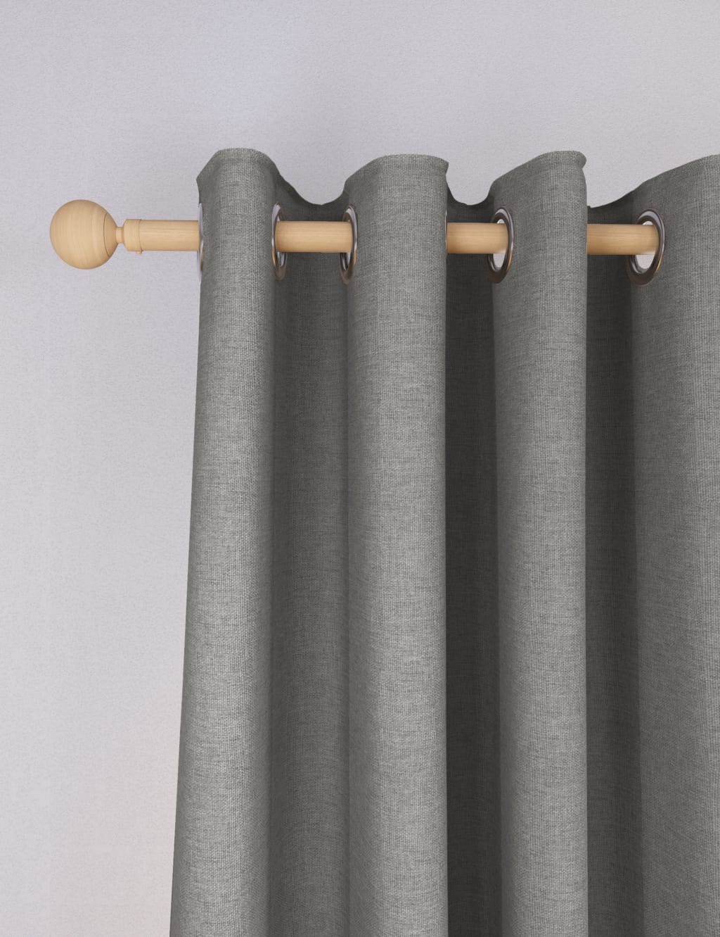 Brushed Eyelet Blackout Thermal Curtains image 3