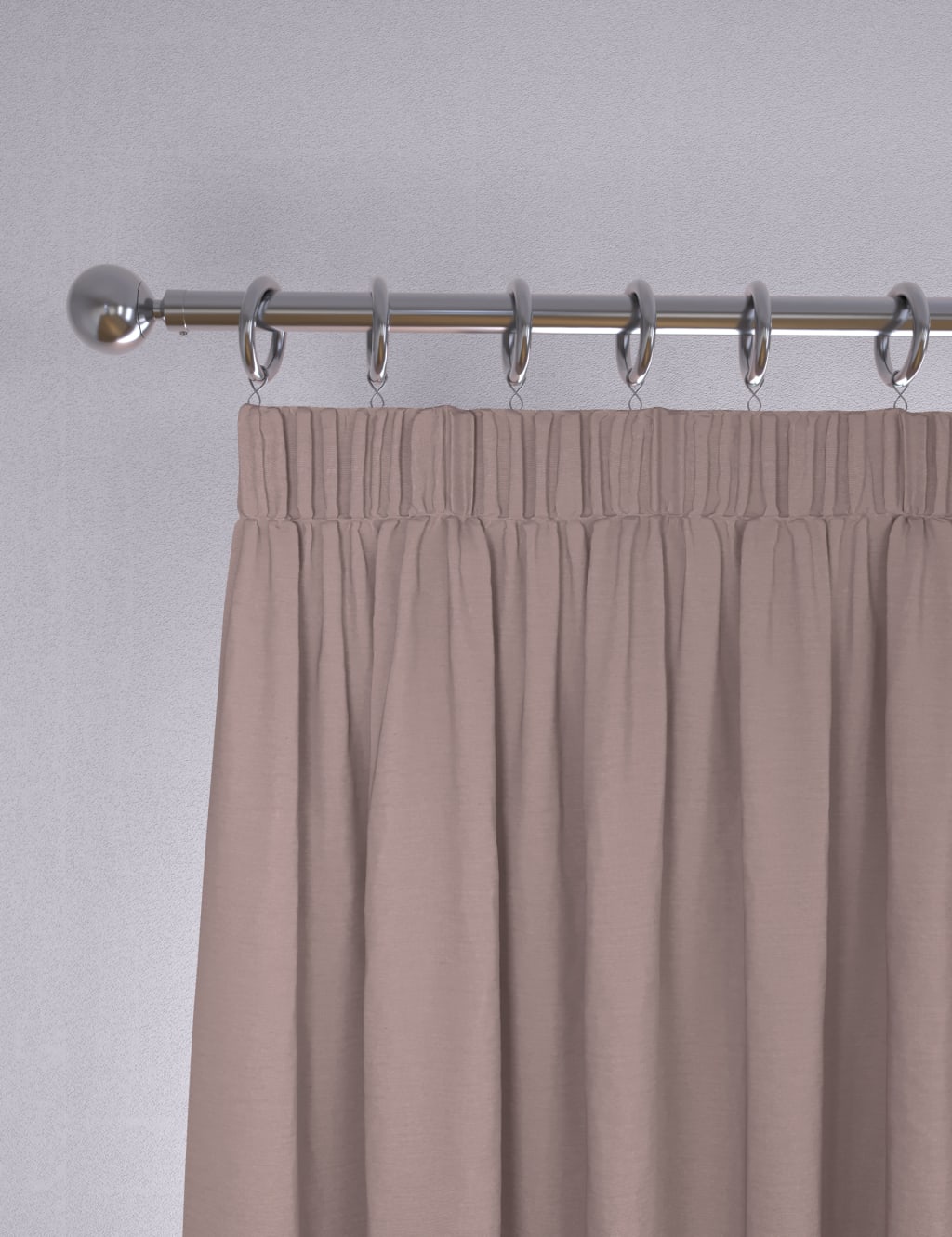 Faux Silk Pencil Pleat Blackout Curtains image 1