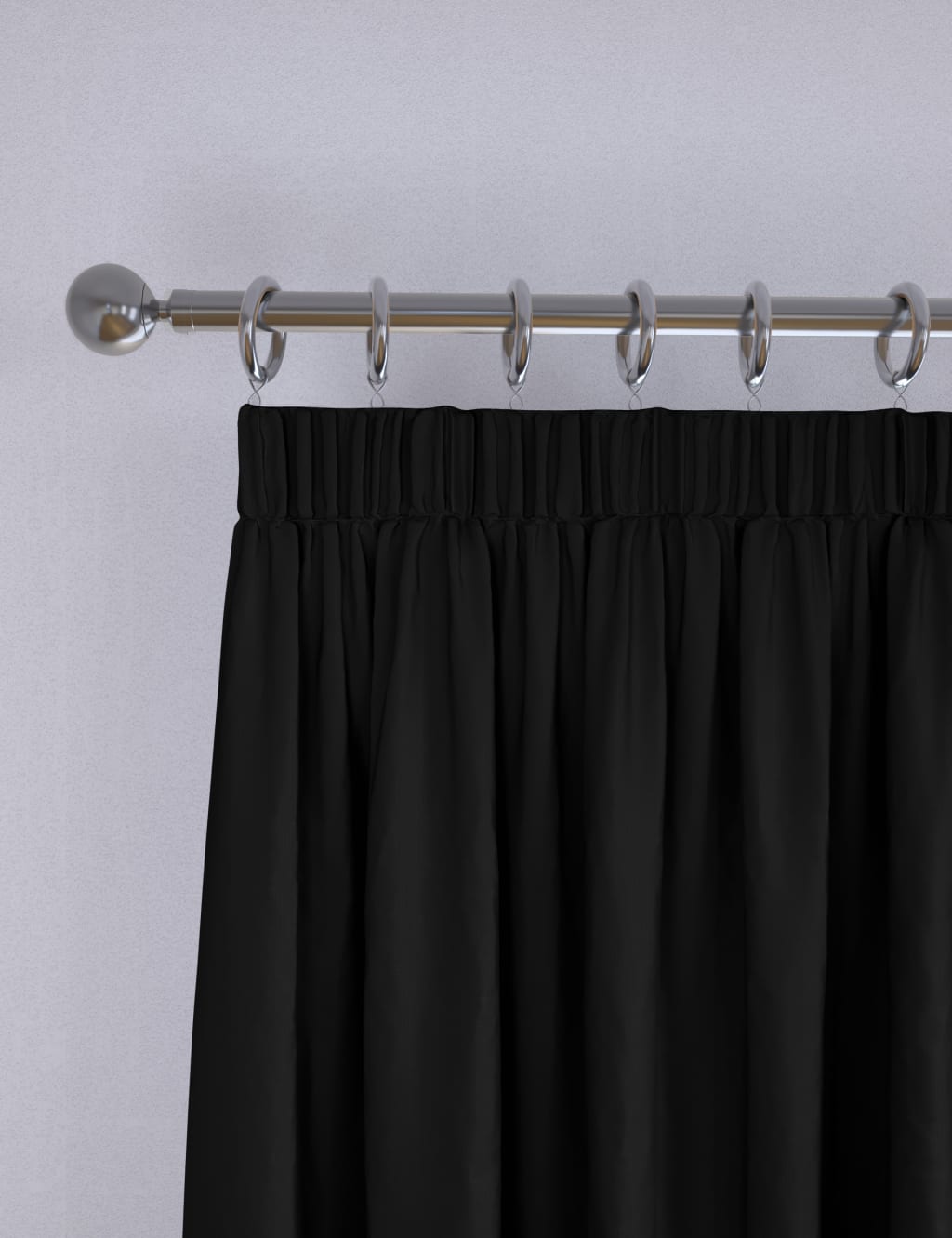 Faux Silk Pencil Pleat Blackout Curtains image 1