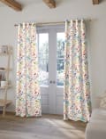 Mixed Floral Eyelet Blackout Curtains