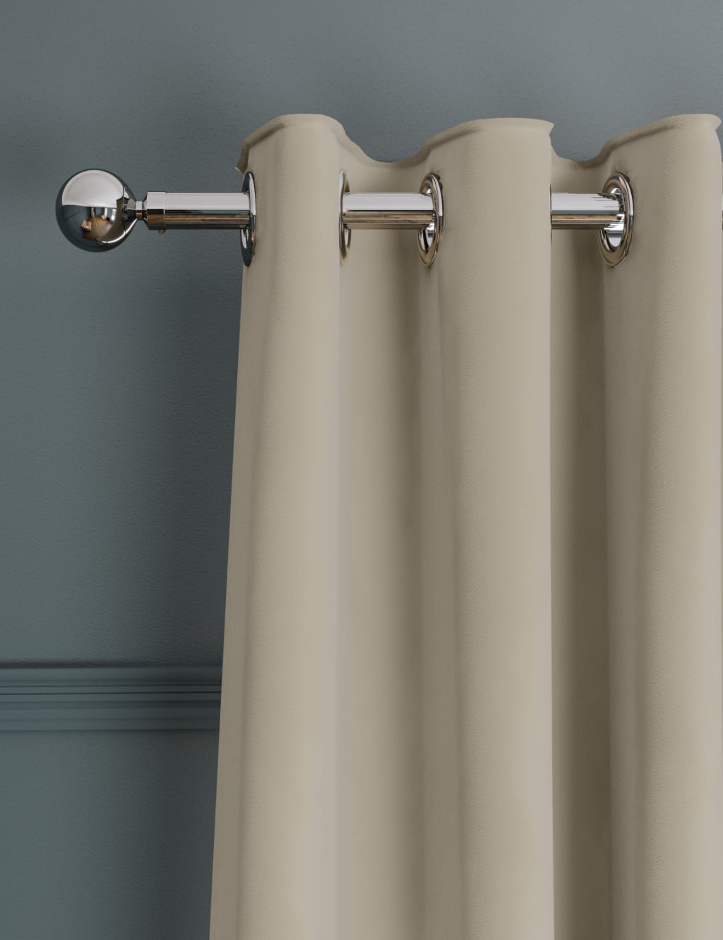 Velvet Eyelet Ultra Thermal Curtains image 1