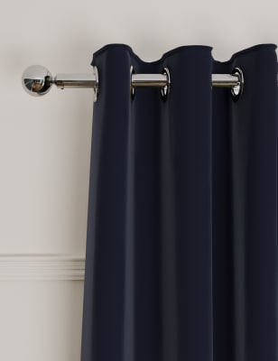 

M&S Collection Ultra-Thermo-Ösenvorhänge aus Samt - Navy, Navy