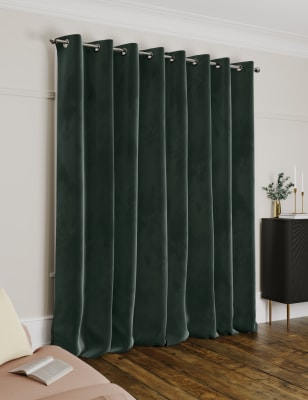 

M&S Collection Velvet Eyelet Ultra Thermal Curtains - Forest Green, Forest Green