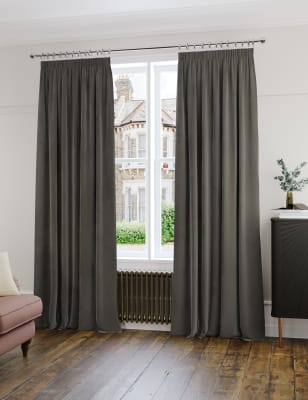 

M&S Collection Ultra-Thermo-Vorhänge aus Samt mit Bleistiftfalten - Grey, Grey