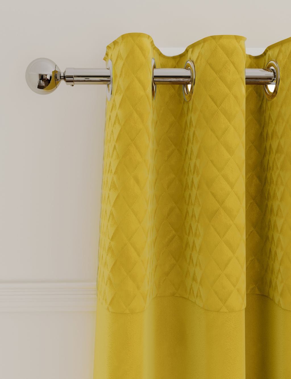 Velvet Eyelet Quilted Thermal Curtains image 3