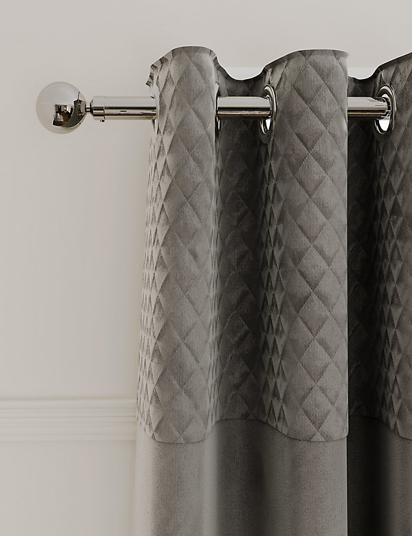 Velvet Eyelet Quilted Thermal Curtains - DK