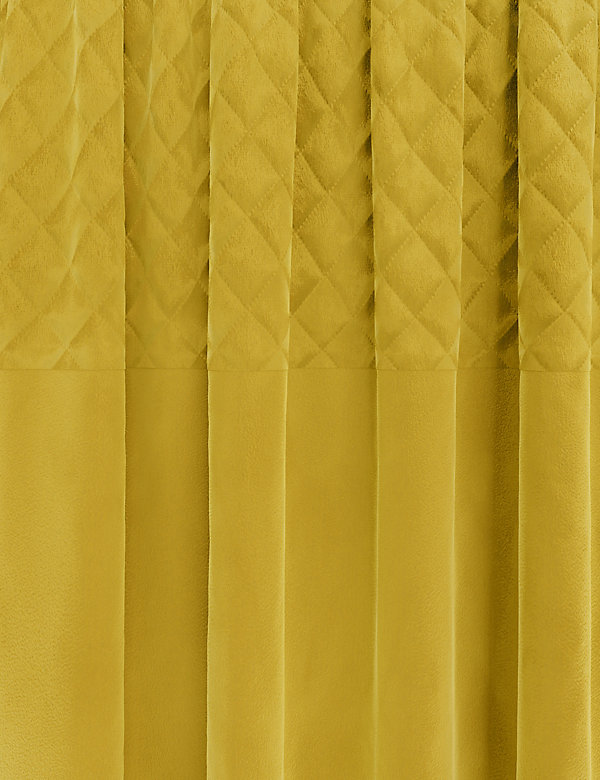 Velvet Pencil Pleat Quilted Thermal Curtains - DK