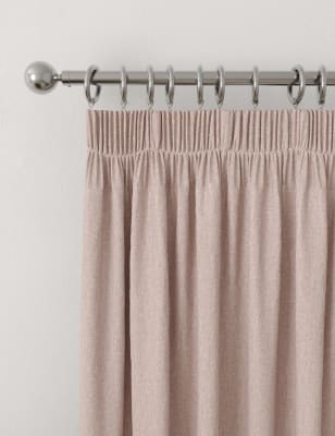 Brushed Pencil Pleat Blackout Thermal Curtains