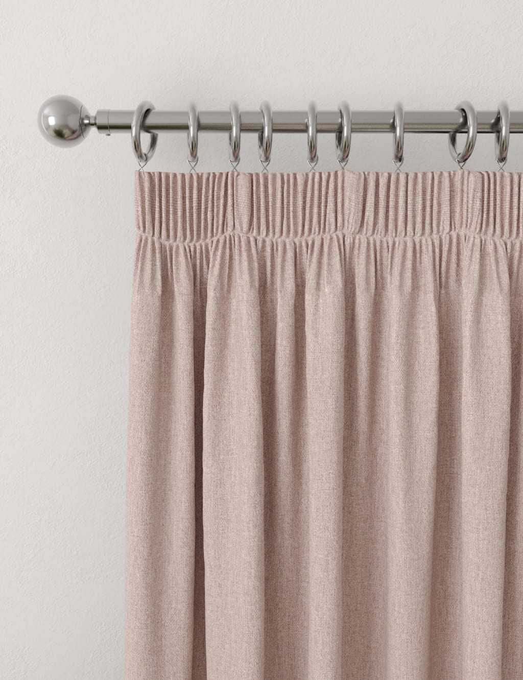 Brushed Pencil Pleat Blackout Thermal Curtains image 1