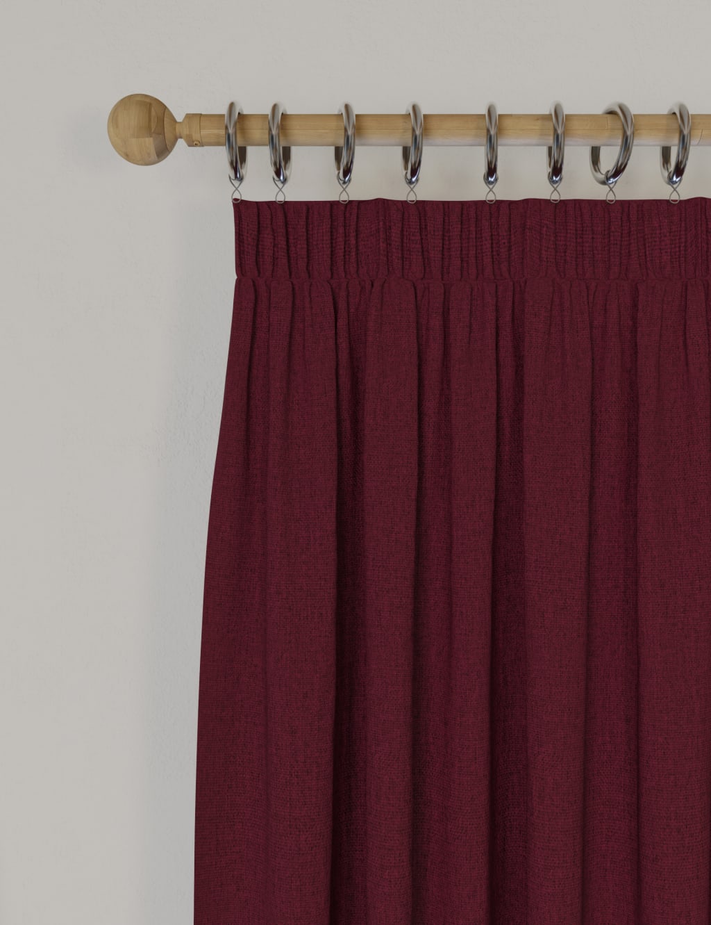Brushed Pencil Pleat Blackout Thermal Curtains image 1