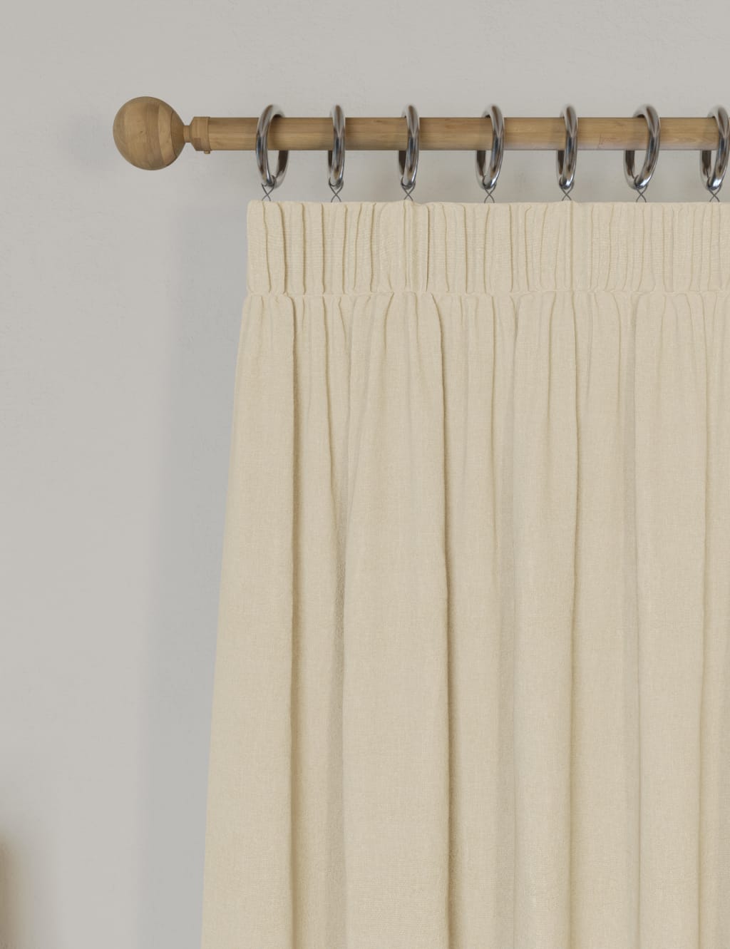 Brushed Pencil Pleat Blackout Thermal Curtains image 3