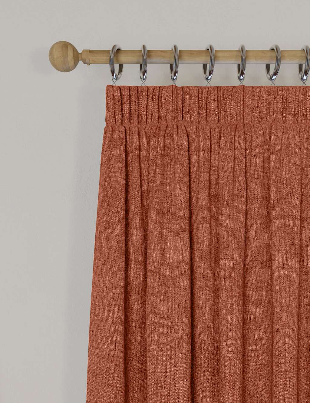 Brushed Pencil Pleat Blackout Thermal Curtains image 2