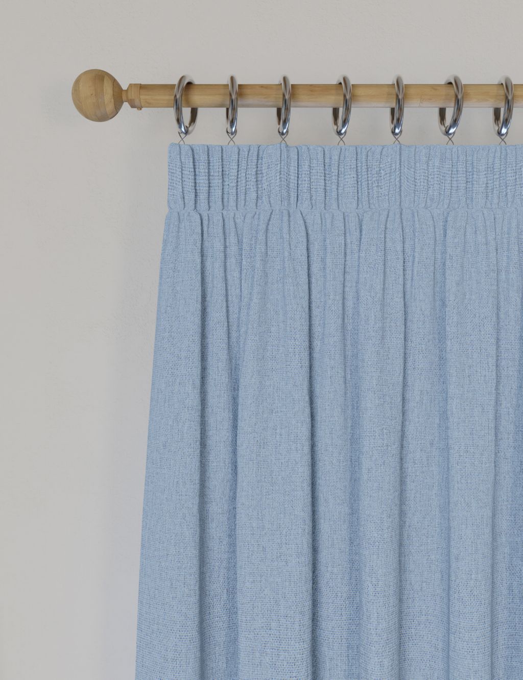 Brushed Pencil Pleat Blackout Thermal Curtains image 1