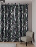 Velvet Peacock Eyelet Thermal Curtains