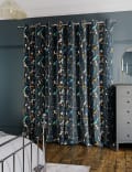 Velvet Spring Bird Eyelet Thermal Curtains