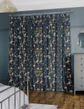 Velvet Spring Bird Pencil Pleat Thermal Curtains