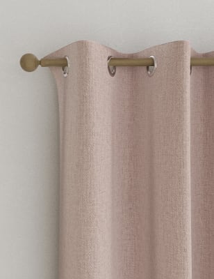 M&S Anti Allergy Eyelet Blackout Temperature Smart Curtains - WDR72 - Blush, Blush