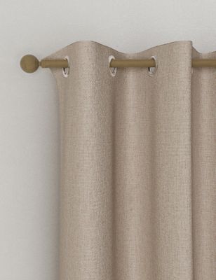M&S Anti Allergy Eyelet Blackout Temperature Smart Curtains - EW90 - Champagne, Champagne,Blush,Ligh