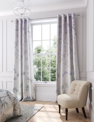 

M&S Collection Pure Cotton Floral Eyelet Blackout Curtains - Lilac, Lilac