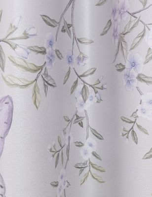 Image of M&S Pure Cotton Floral Eyelet Blackout Curtains - EW90 - Lilac, Lilac