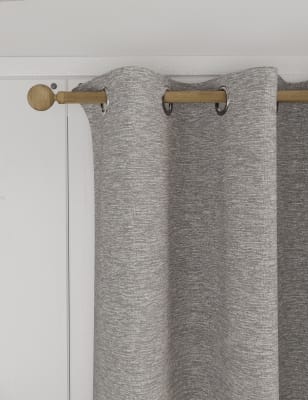 

M&S Collection Cortinas de chenilla con ojales - Light Grey, Light Grey