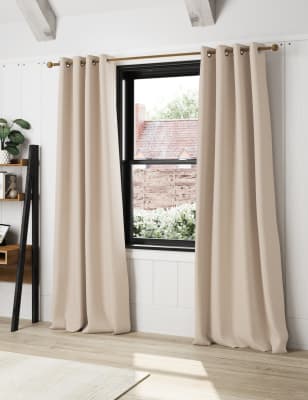 

M&S Collection Isabelle Eyelet Blackout Curtains - Champagne, Champagne