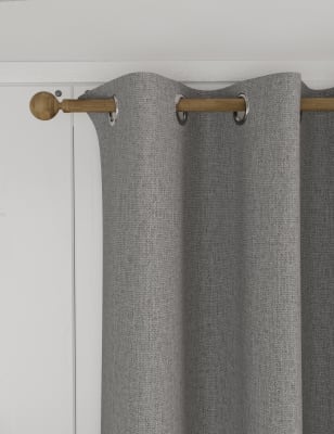 Grey Eyelet Curtains