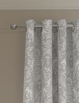 

M&S Collection Aida-Alouette Pure Cotton Eyelet Curtains - Grey, Grey