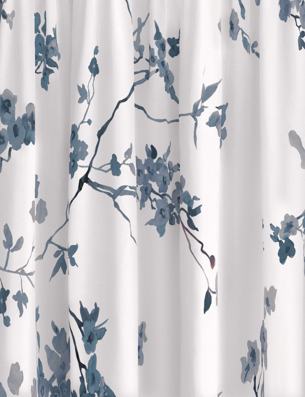 Sateen Cherry Blossom Pencil Pleat Blackout Curtains image 2