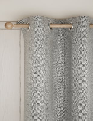 Herringbone Eyelet Blackout Curtains