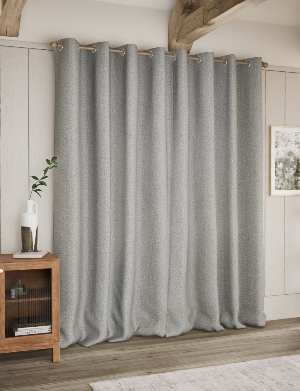 Herringbone Eyelet Blackout Curtains image 4