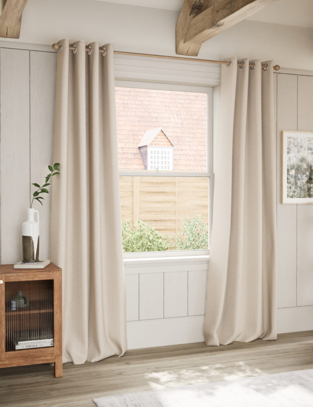 Herringbone Eyelet Blackout Curtains image 3