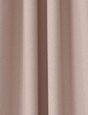 M&S Eyelet Ultra Temperature Smart Blackout Curtains - NAR54 - Blush, Blush,Champagne,Light Grey