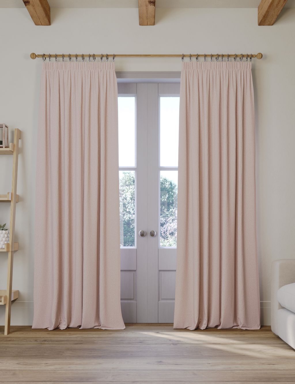 Brushed Pencil Pleat Blackout Ultra Thermal Curtains image 1