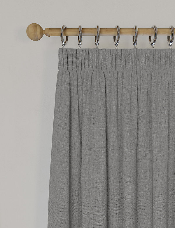 Brushed Pencil Pleat Blackout Ultra Temperature Smart Curtains - ID