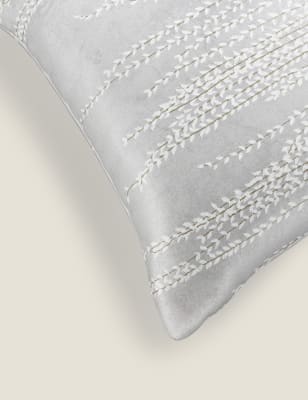 

M&S Collection Willow Print Jacquard Cushion - Silver, Silver